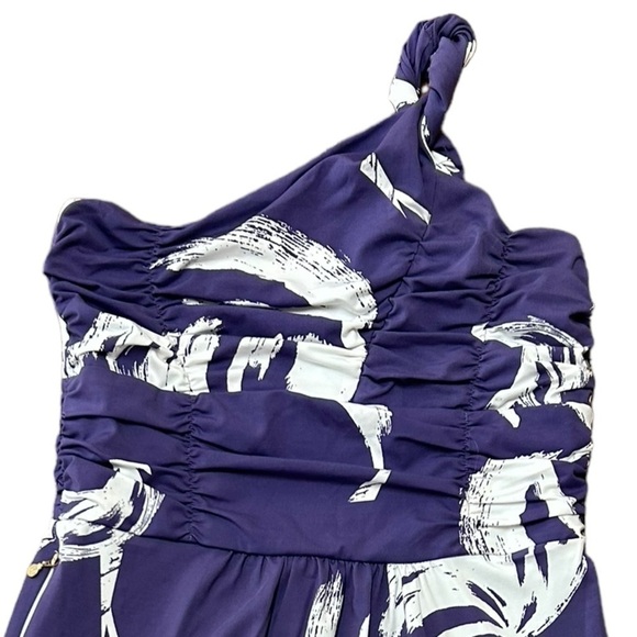 Anthropologie Tracy Negoshian Dress One Shoulder Size Medium Purple NWT - Picture 2 of 6
